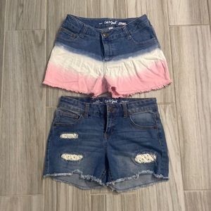 2 Pairs Of Youth Large Cat & Jack Jean Shorts